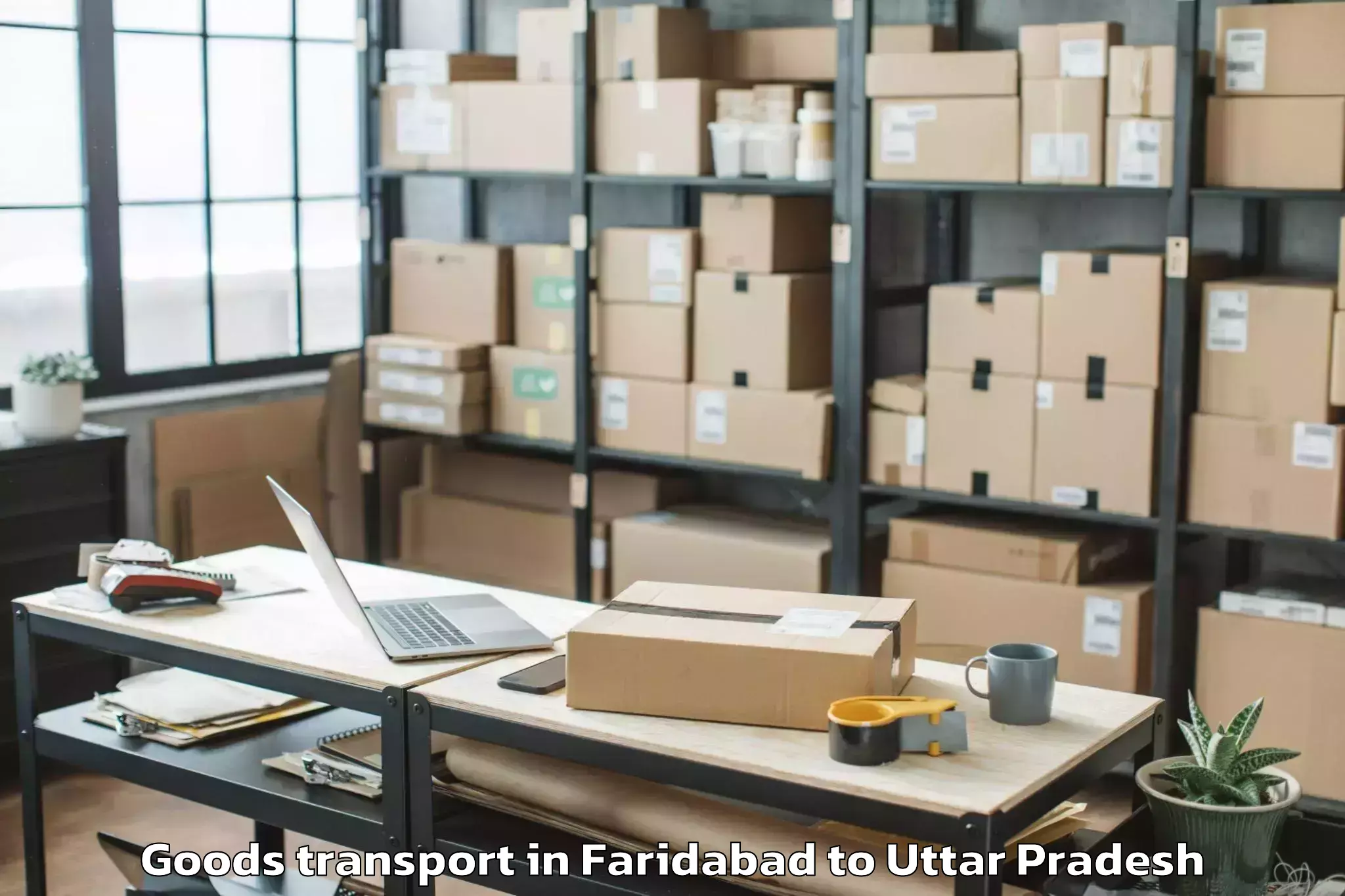 Quality Faridabad to Itava Goods Transport